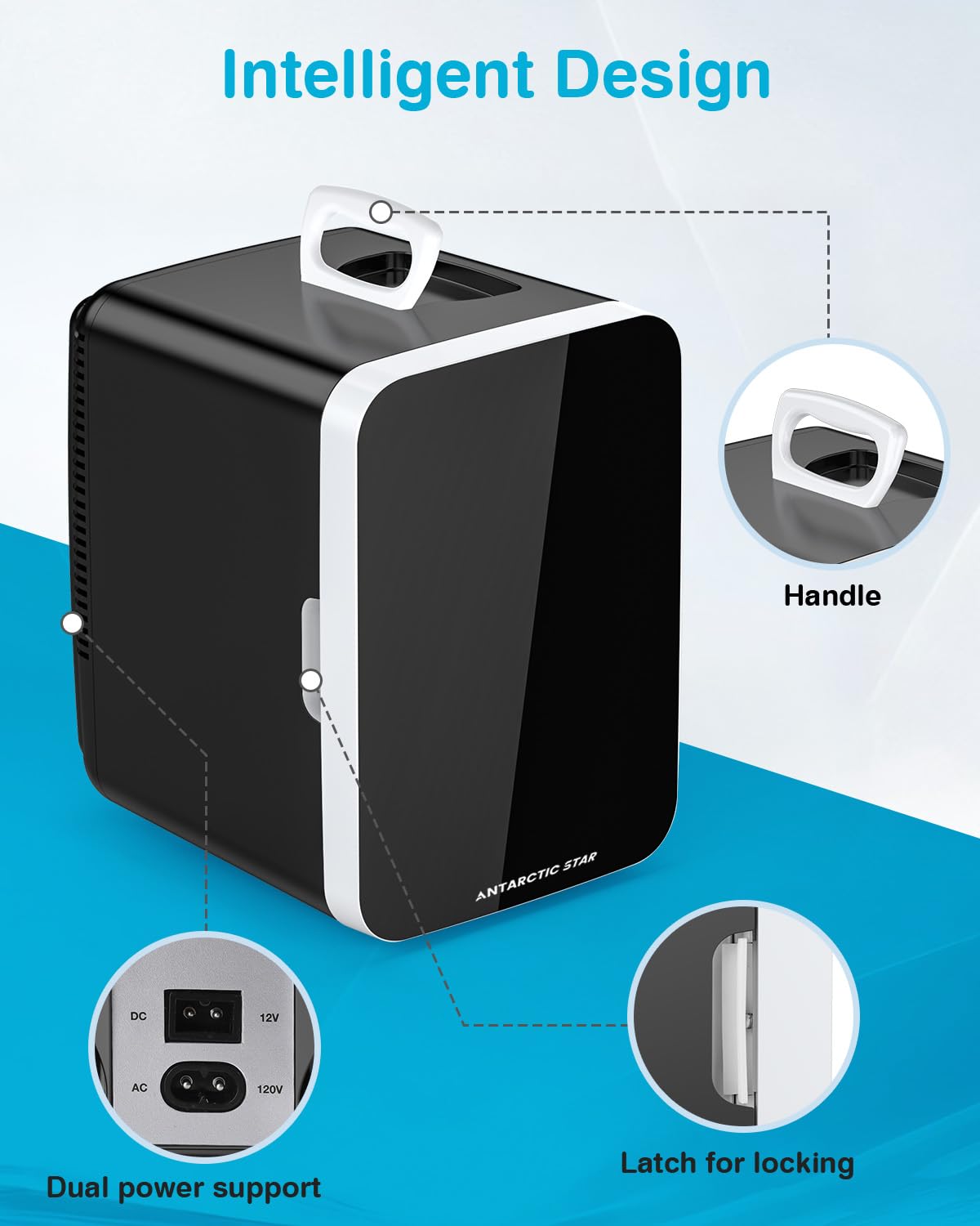Antarctic Star Compact Mini Fridge for Food & Drinks