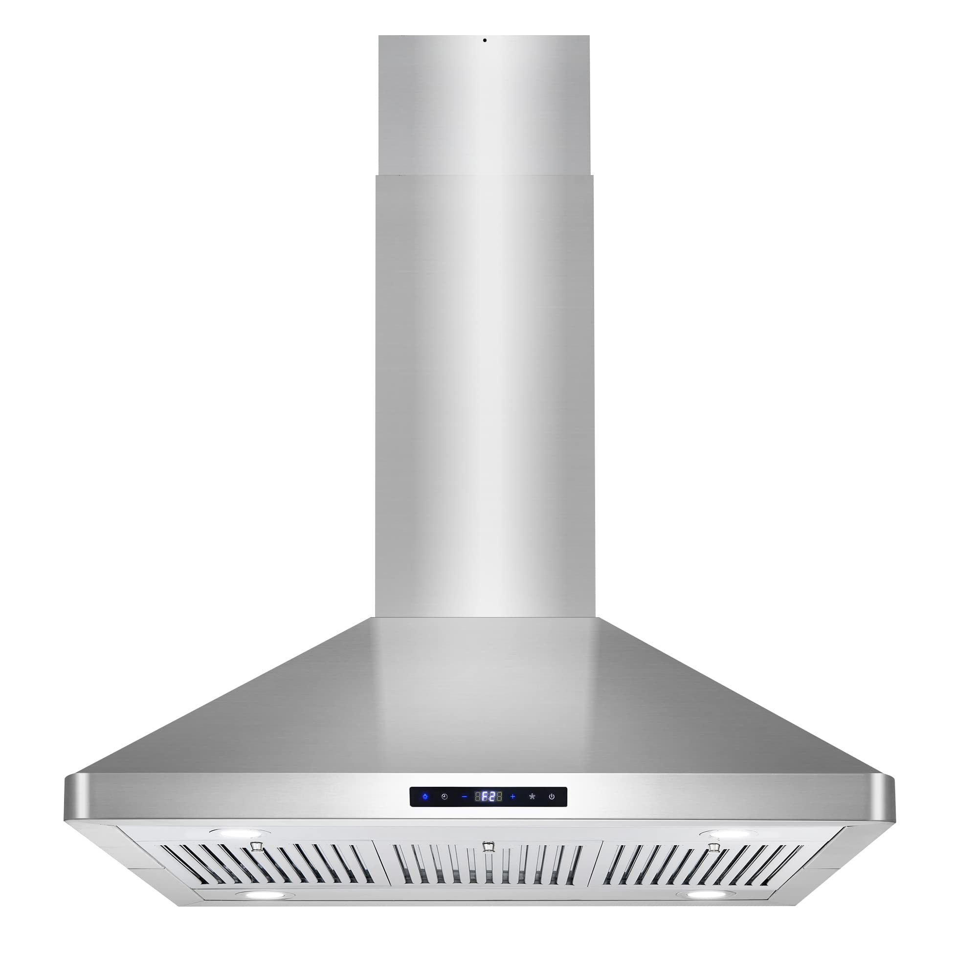 380 CFM Island Mount Range Hood with Glass Visor