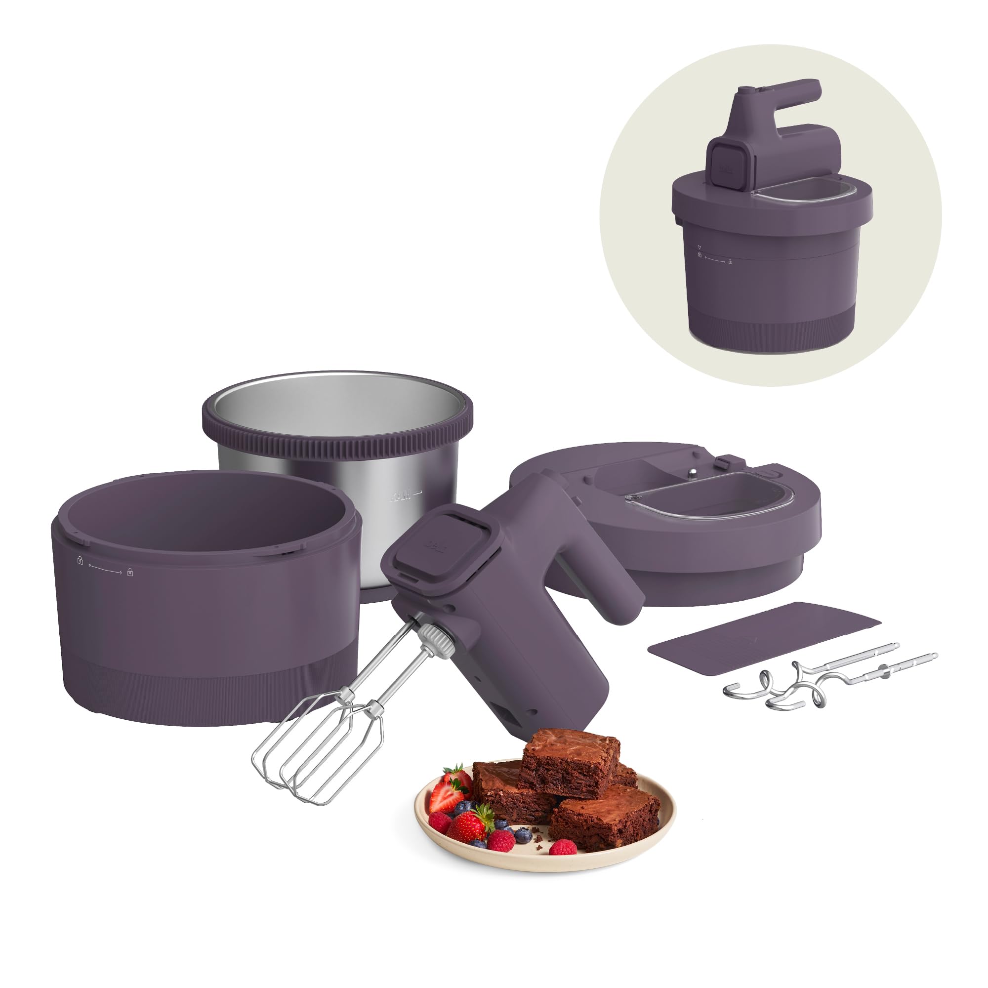 Bella 3.5 Qt. 2-in-1 Hand and Stand Mixer for Baking