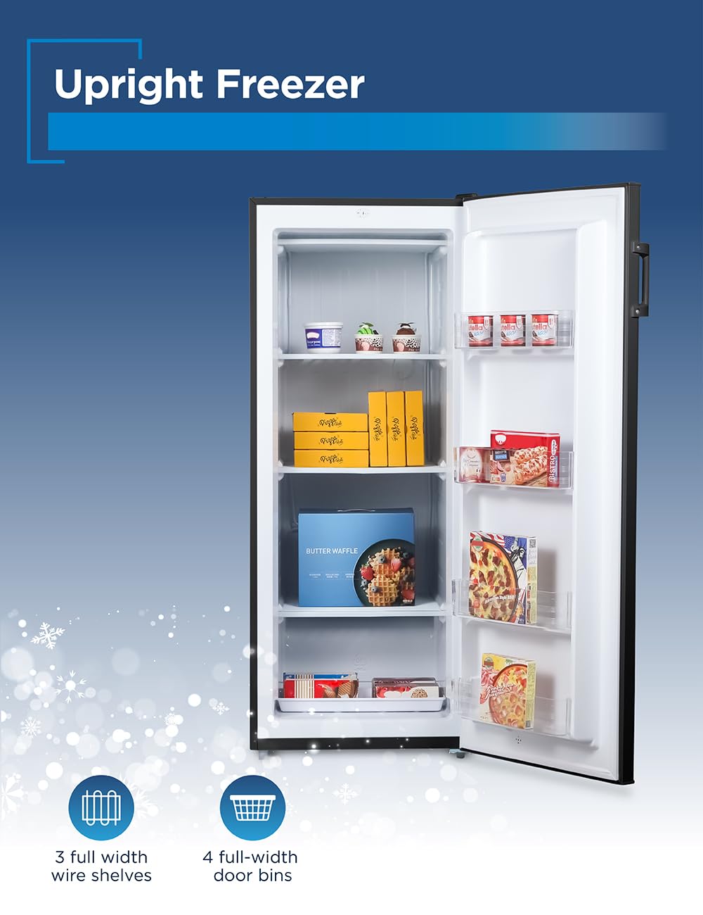 BLACK+DECKER Compact Freezer for Home Storage