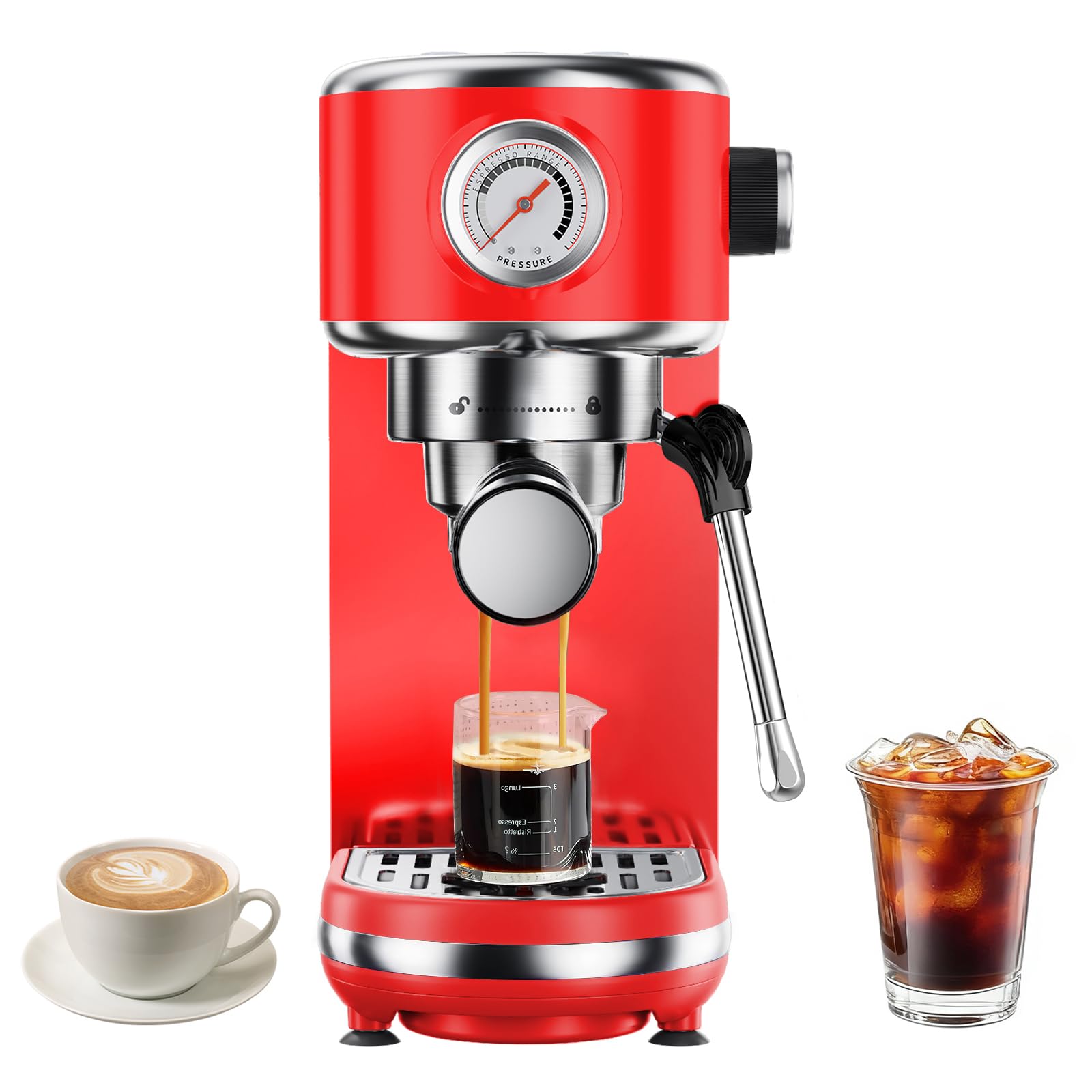Atatix Espresso Machine with Milk Frother for Home