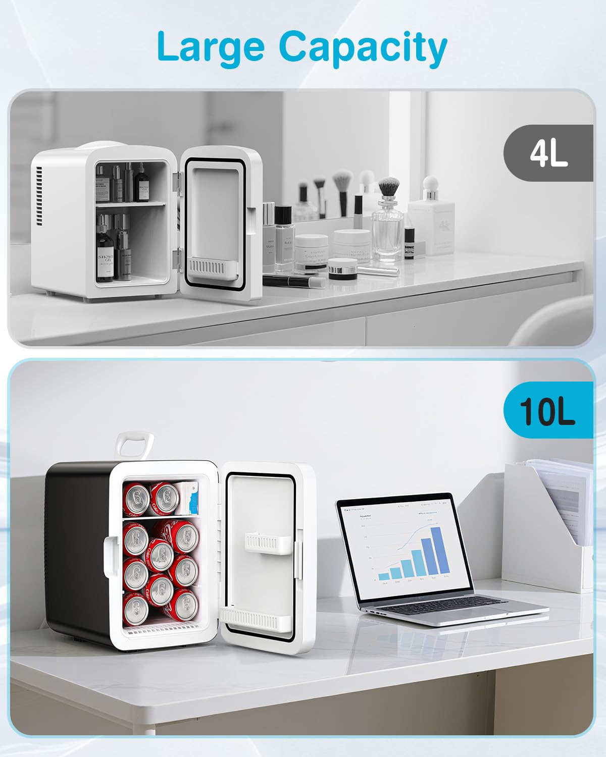 Antarctic Star Compact Mini Fridge for Food & Drinks