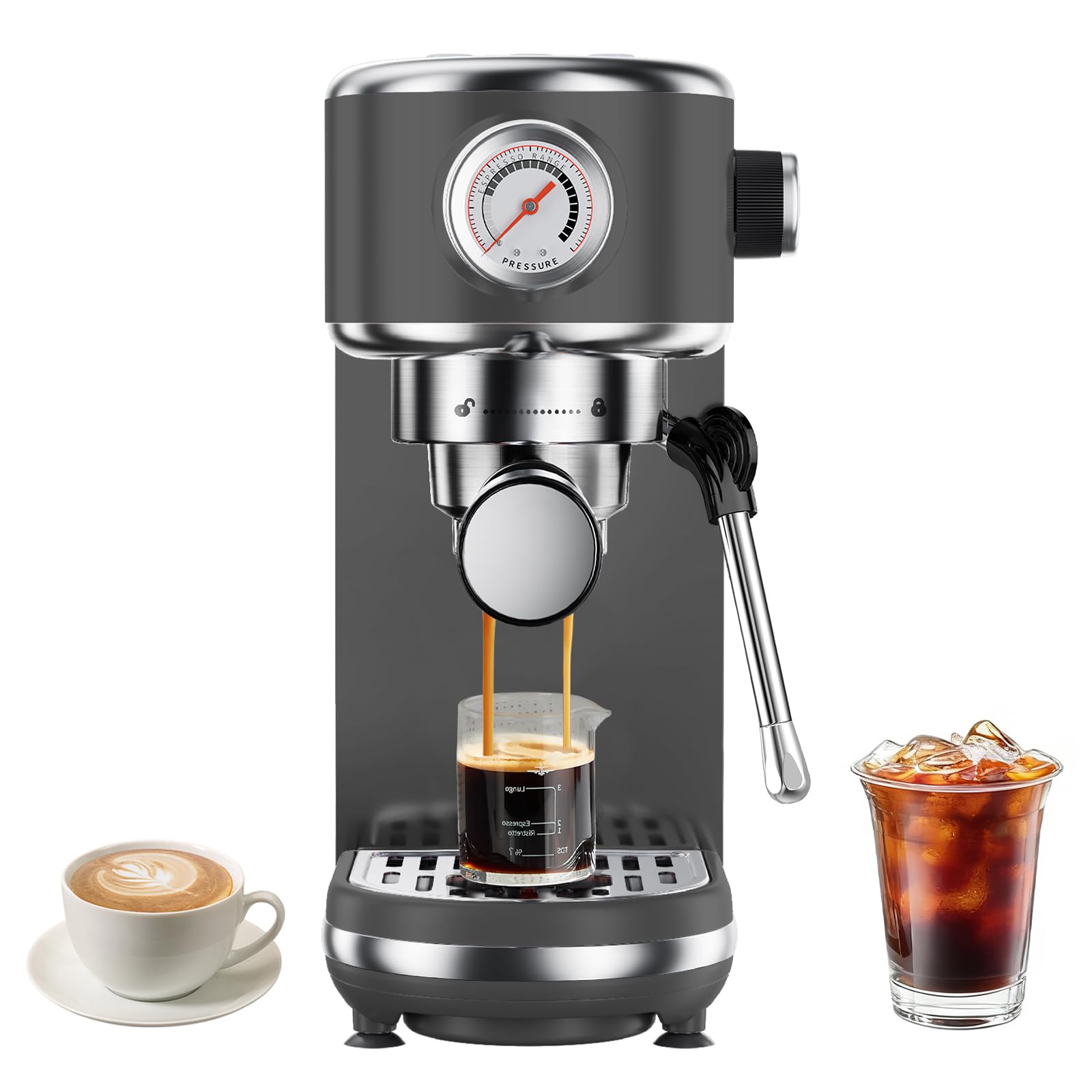 Atatix Espresso Machine with Milk Frother for Home