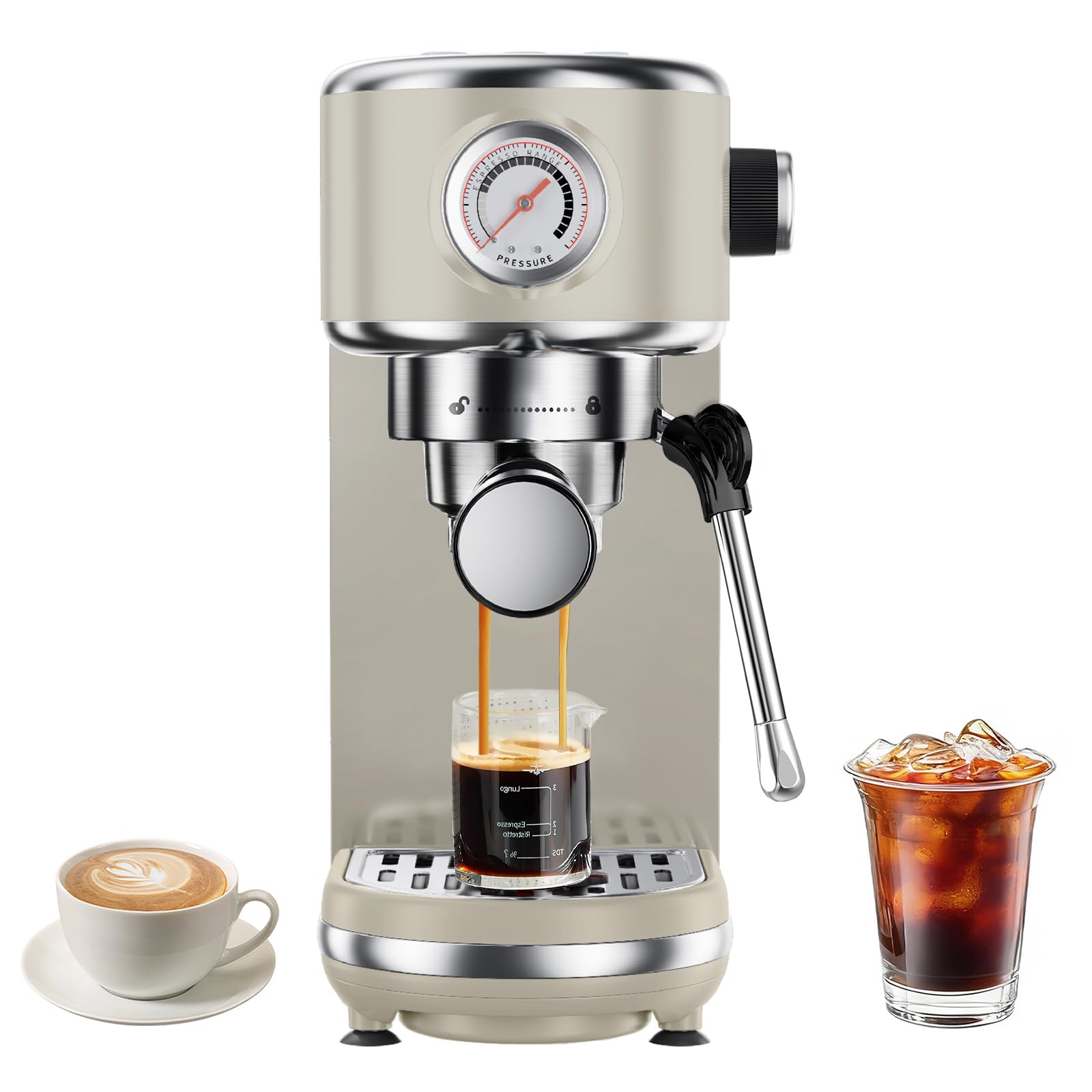 Atatix Espresso Machine with Milk Frother for Home