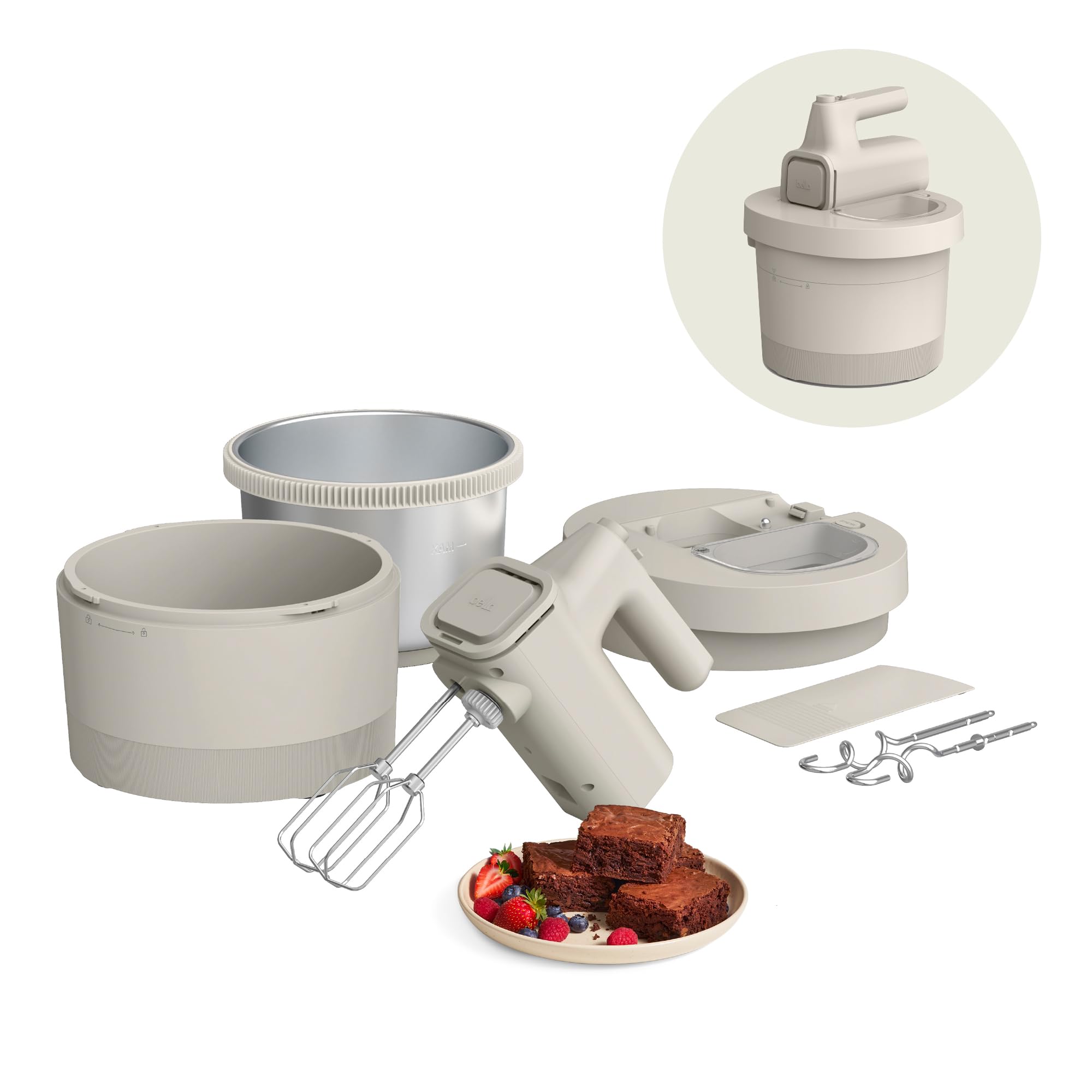Bella 3.5 Qt. 2-in-1 Hand and Stand Mixer for Baking