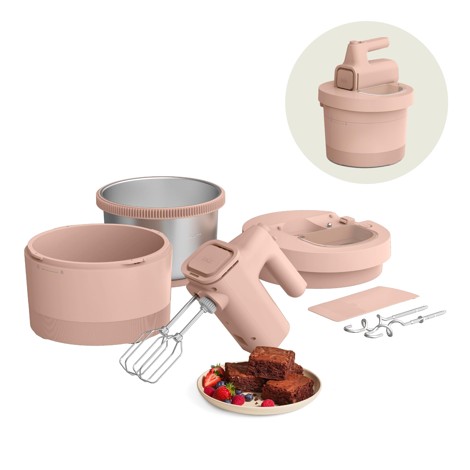 Bella 3.5 Qt. 2-in-1 Hand and Stand Mixer for Baking