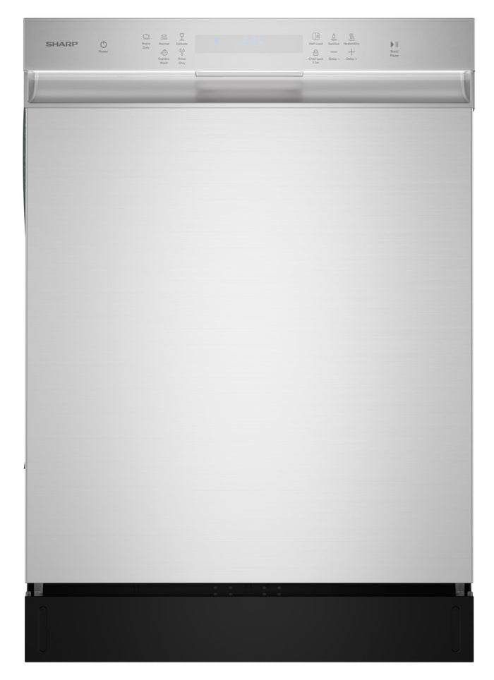 Sharp 24-Inch Stainless Steel Dishwasher with Heated Dry