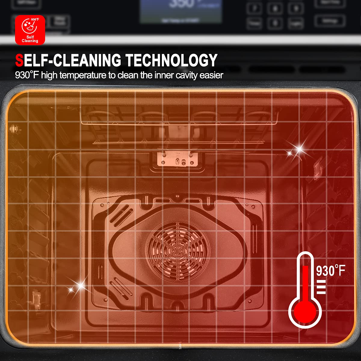 24-Inch Built-In Electric Wall Oven with Digital Controls