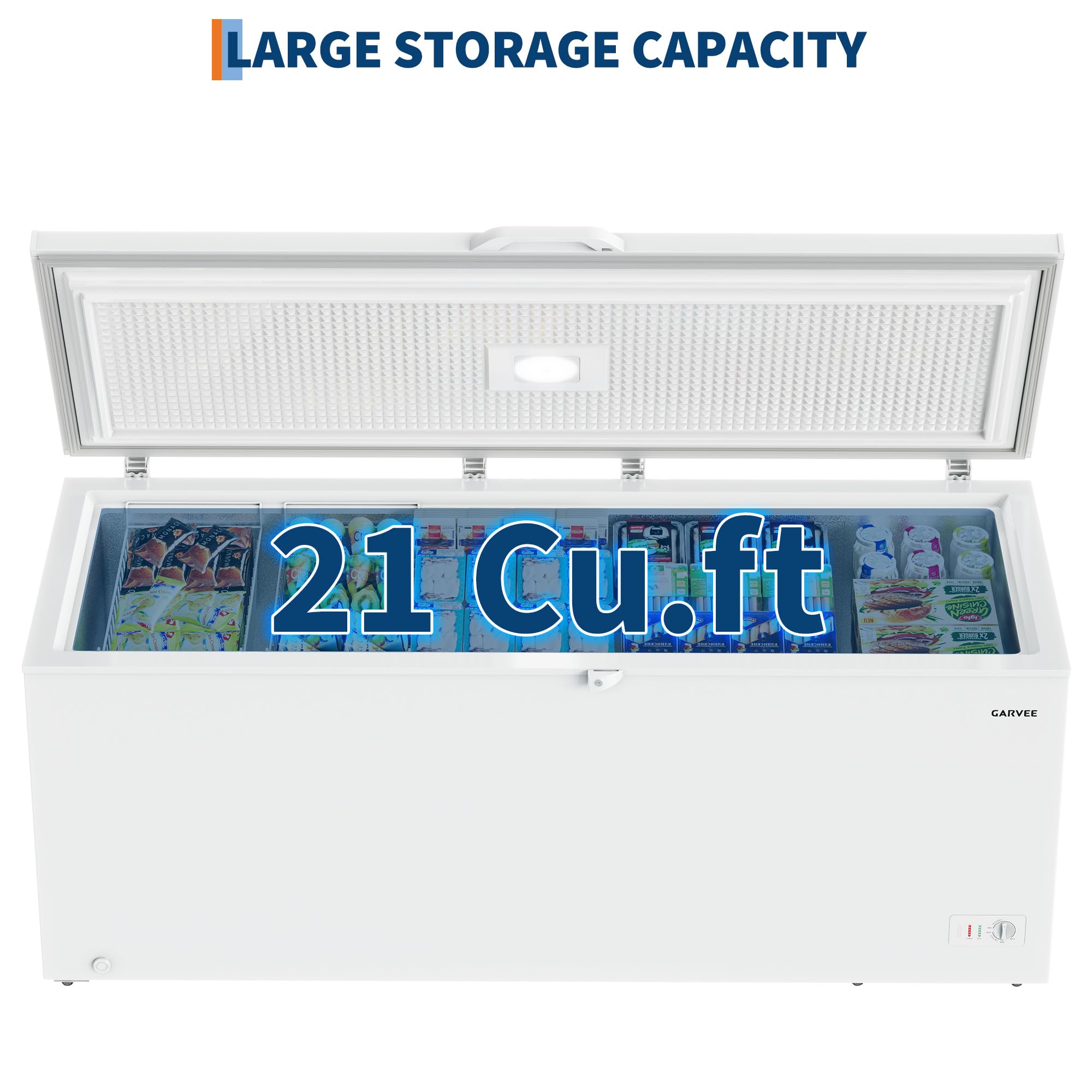 21 Cu. Ft. Convertible Refrigerator and Chest Freezer
