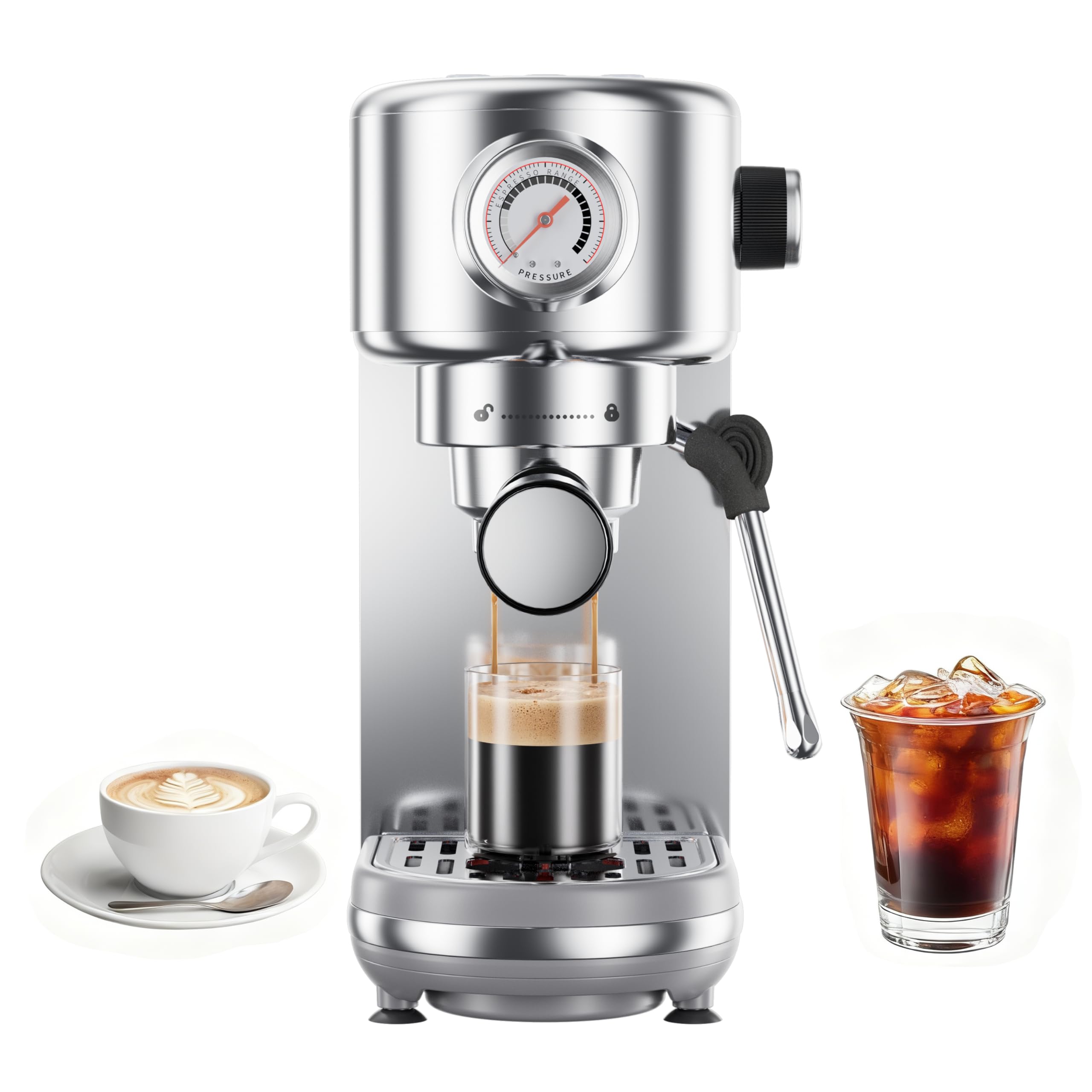 Atatix Espresso Machine with Milk Frother for Home