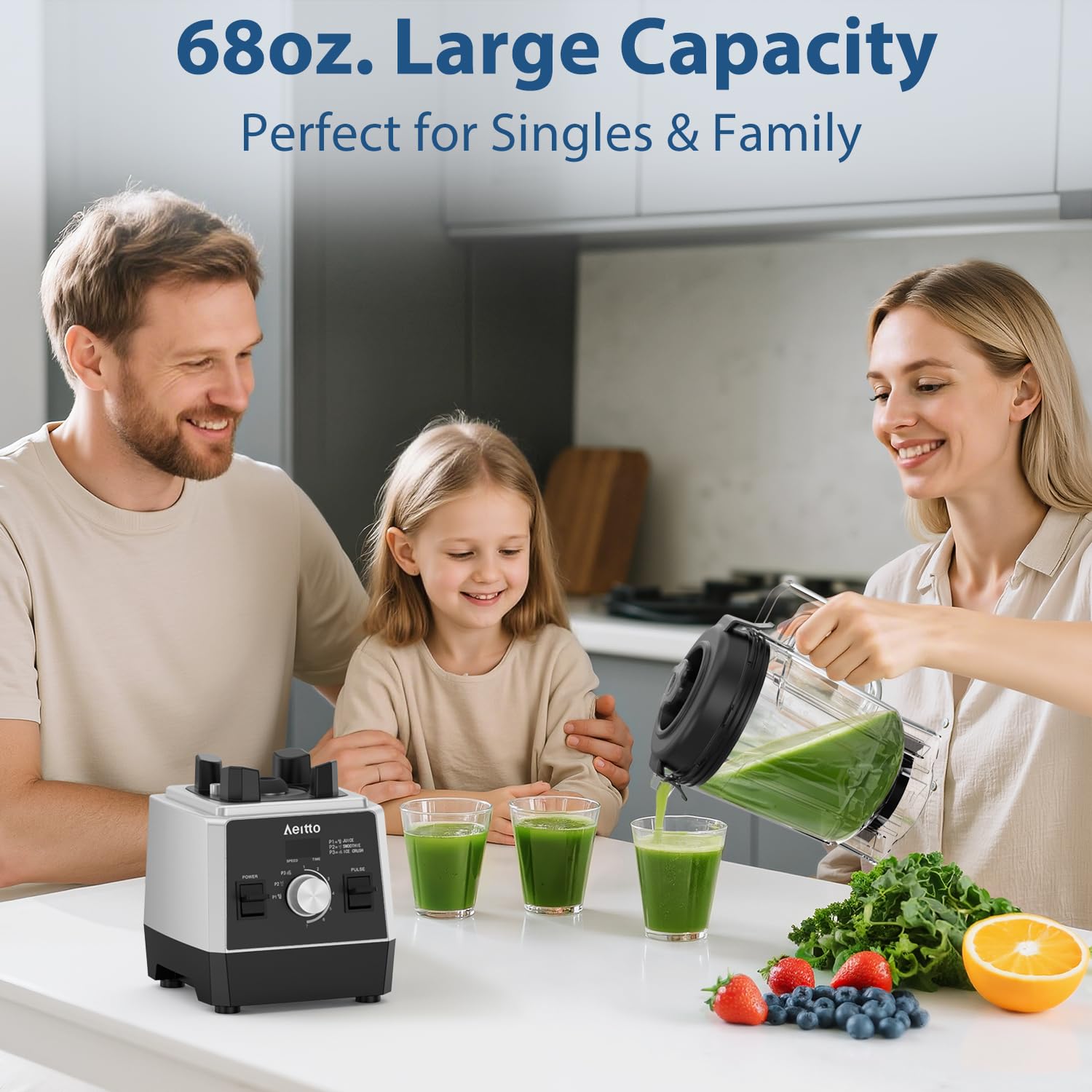 Aeitto Professional Countertop Blender for Smoothies