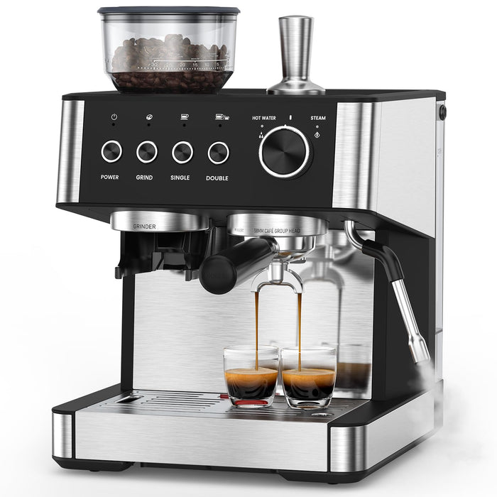 COWSAR 20-Bar Espresso Machine with Grinder & Frother