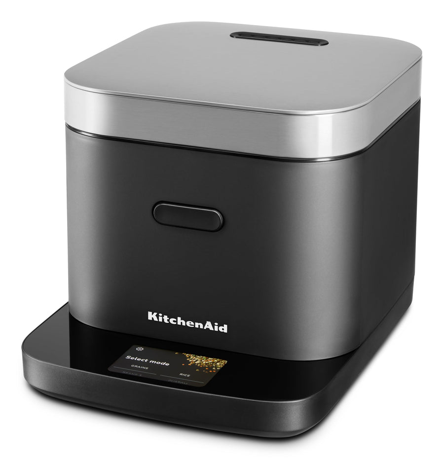KitchenAid Compact Grain and Rice Cooker, Black Matte