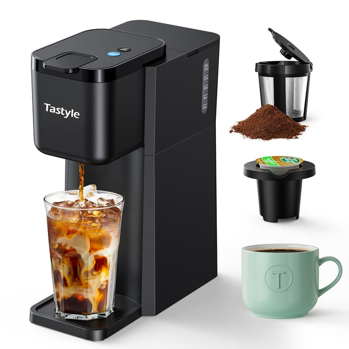 Tastyle Hot & Iced Single-Serve Coffee Maker for K-Cups & Grounds