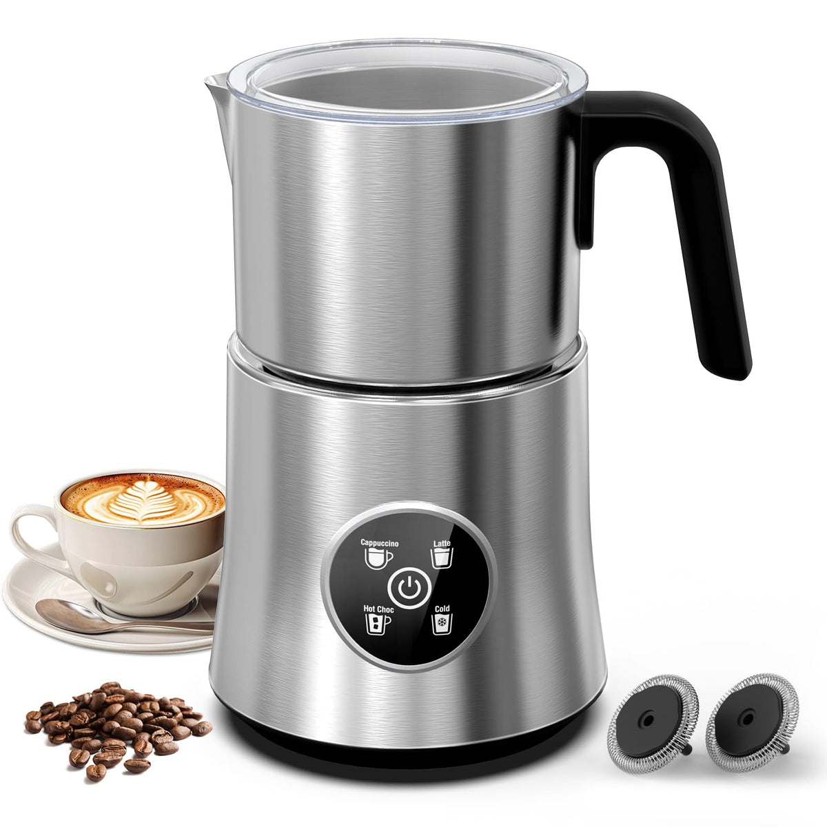 PSIIDAN 4-in-1 Automatic Milk Frother and Steamer