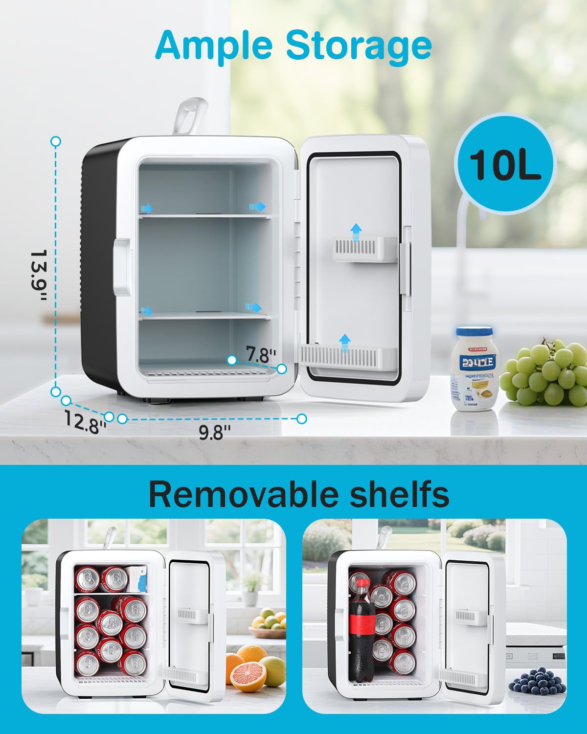 Antarctic Star Compact Mini Fridge for Food & Drinks
