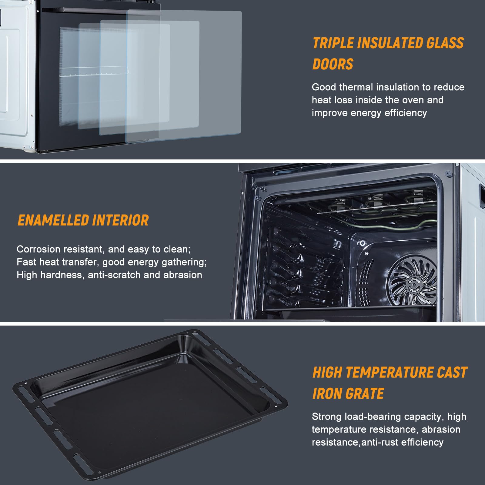 24-Inch Built-In Electric Wall Oven with Steam and Air Fry