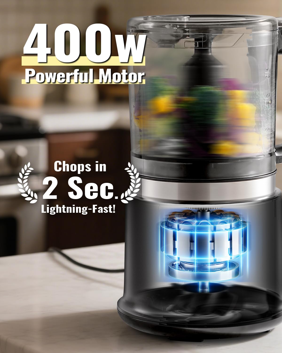 4-Cup Mini Food Processor and Electric Chopper