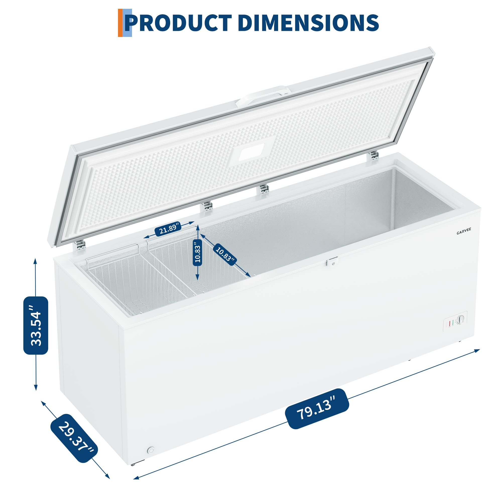 21 Cu. Ft. Convertible Refrigerator and Chest Freezer