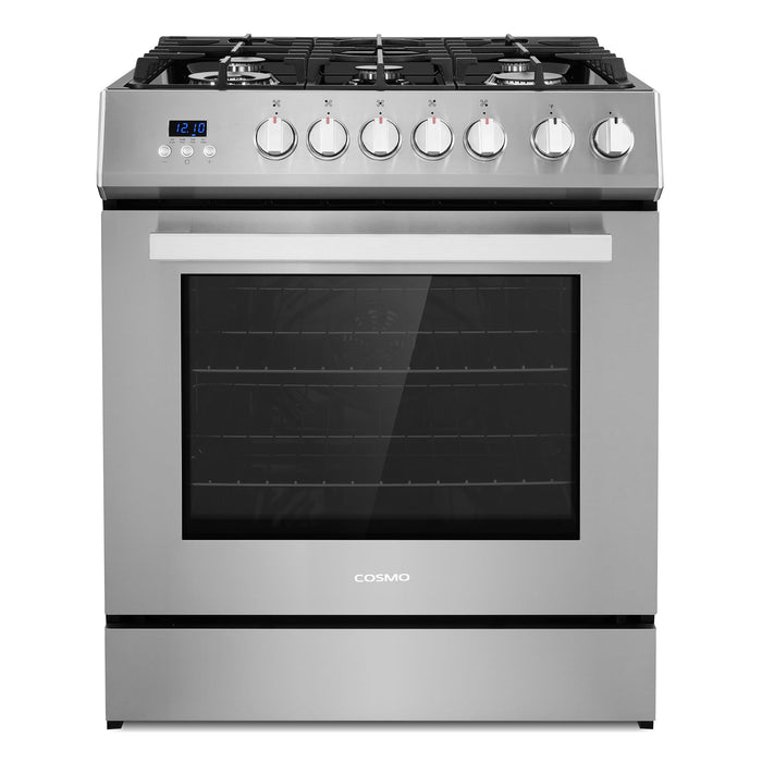 COSMO 30-Inch Freestanding Gas Range with 5 Burners