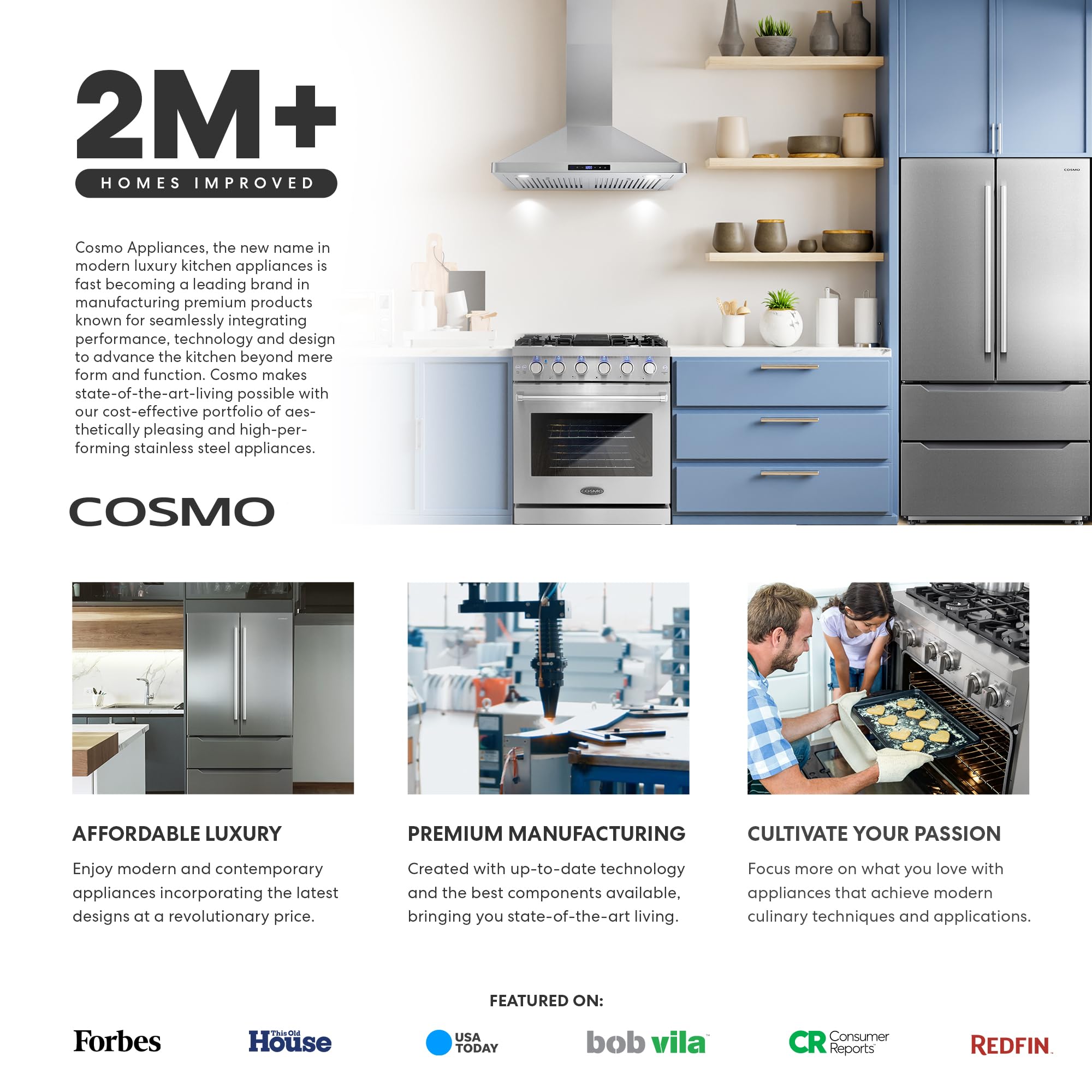 380 CFM Island Mount Range Hood with Glass Visor