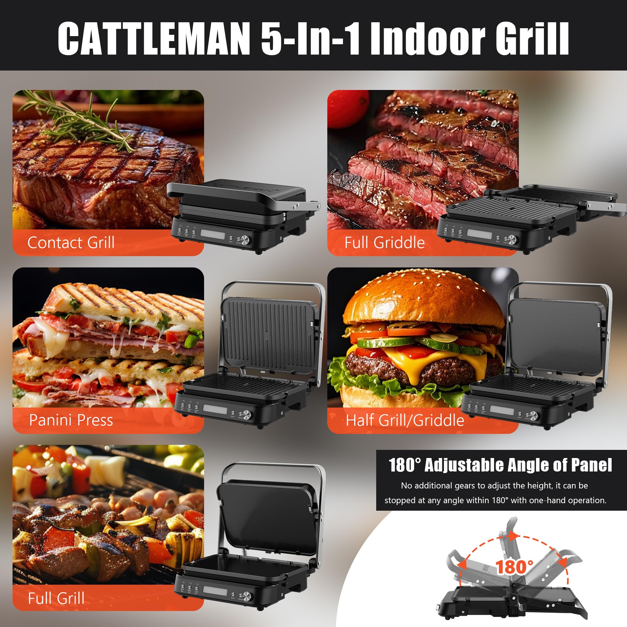 2026 Compact Panini Press Grill and Sandwich Maker
