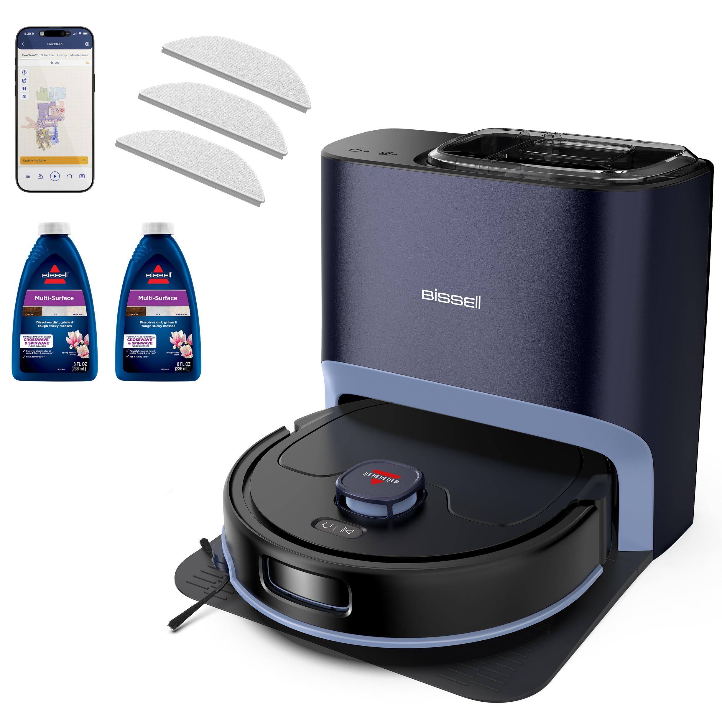 Bissell FlexClean Robot Vacuum & Mop with Self-Empty Base