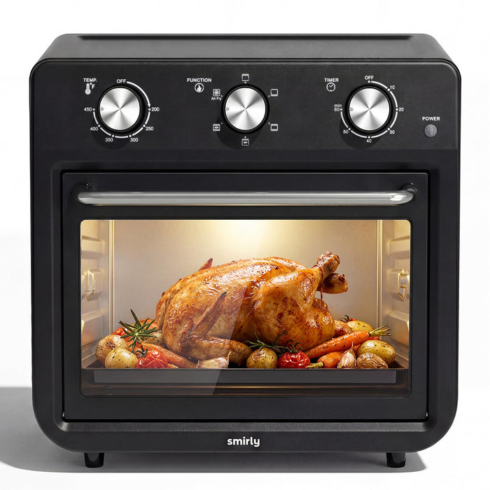 SMIRLY 27QT 6-in-1 Air Fryer Toaster Oven Combo