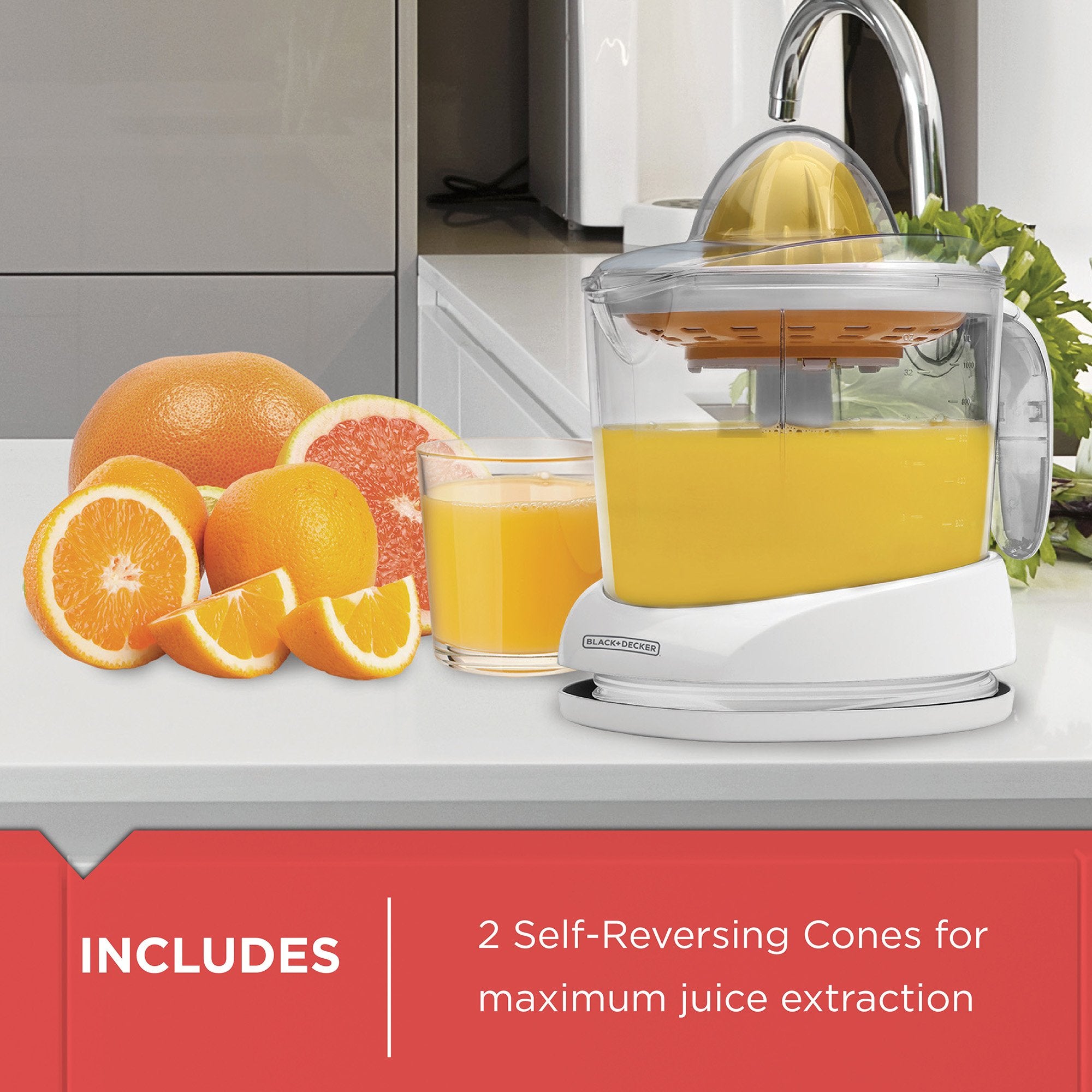 BLACK+DECKER 32oz Citrus Juicer with Pulp Control