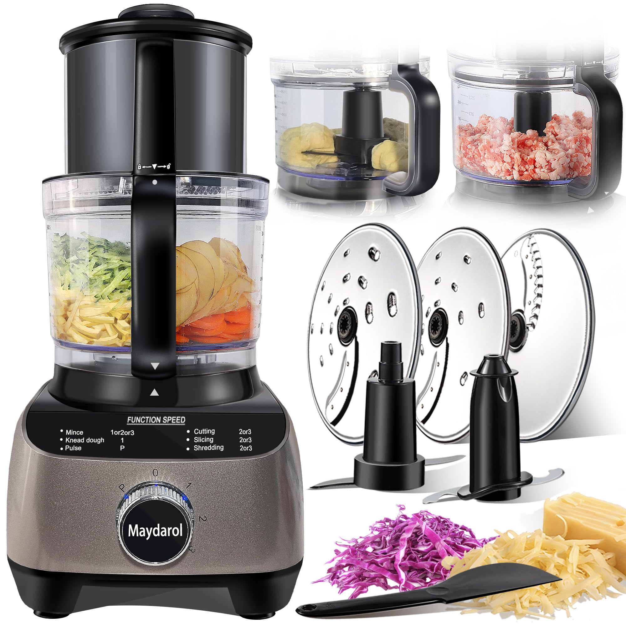 14-Cup Food Processor with French Fry Cutter & 4 Speeds