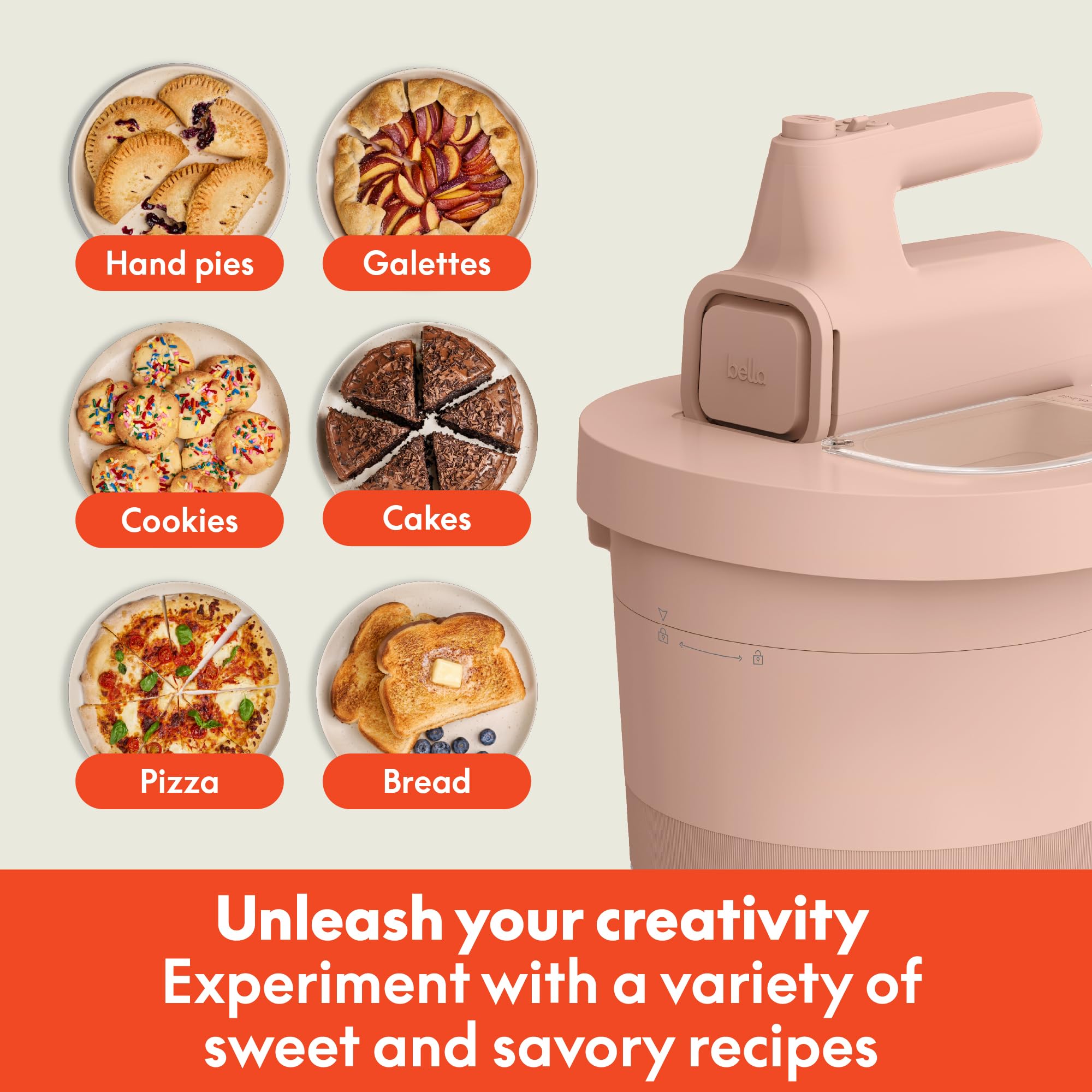 Bella 3.5 Qt. 2-in-1 Hand and Stand Mixer for Baking