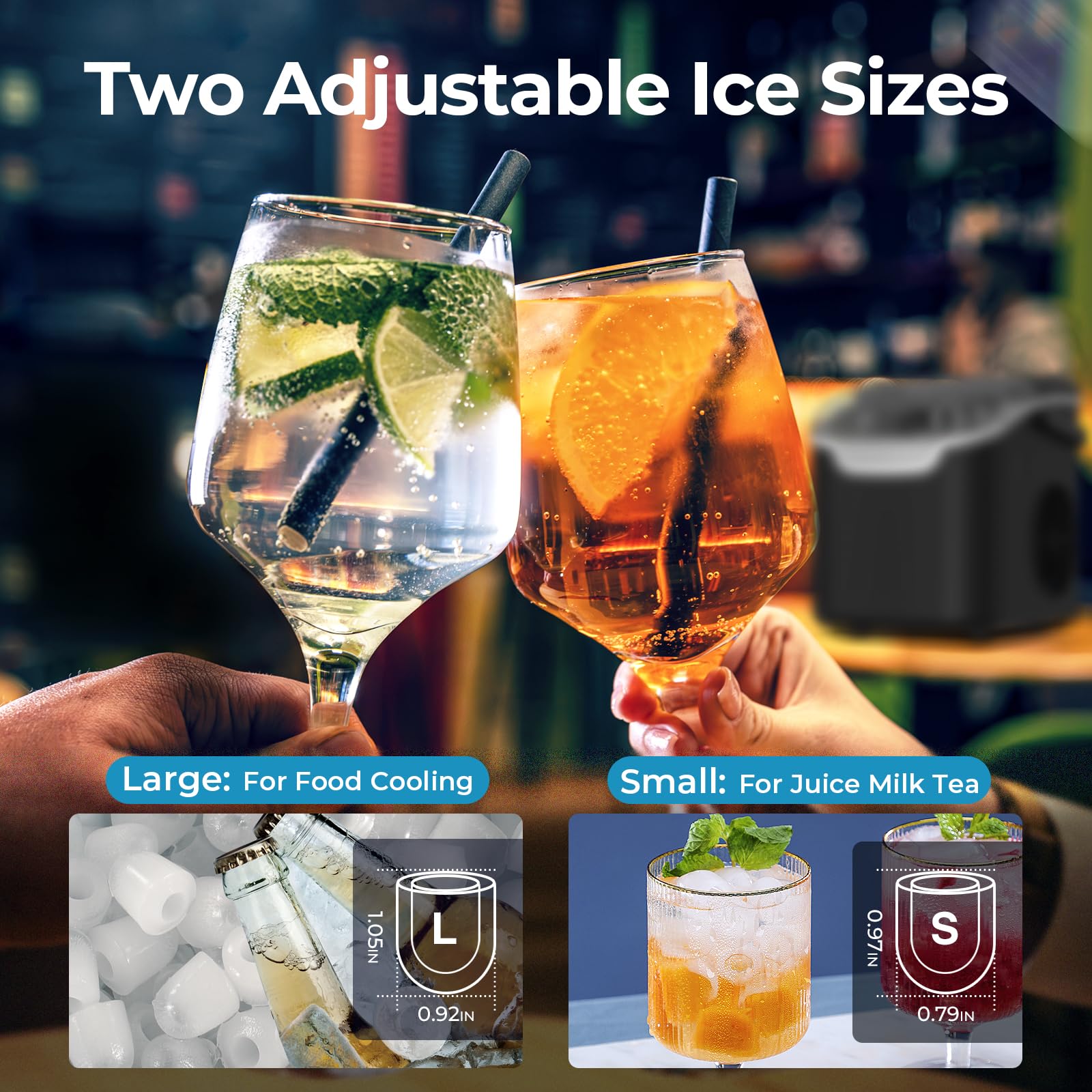 Antarctic Star Countertop Ice Maker, 26 lb Daily